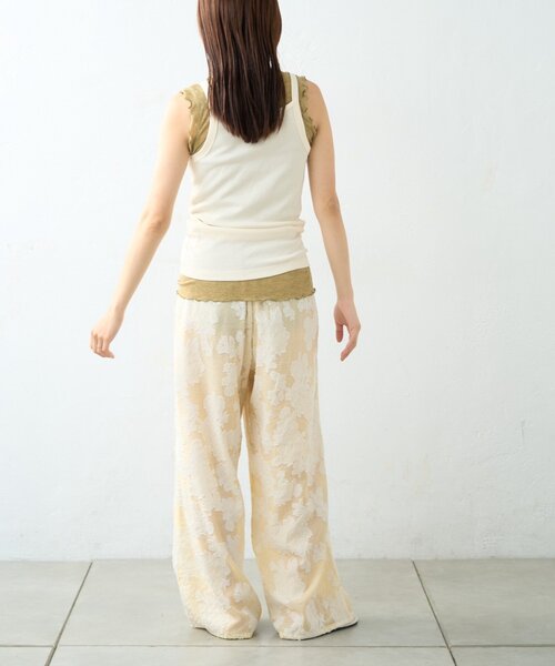 WILLOW(ウィロー)の「【willow】カットジャガードイージーパンツ(その他パンツ・レディース・イエロー/サックスブルー・ONE SIZE)」の21枚目の写真