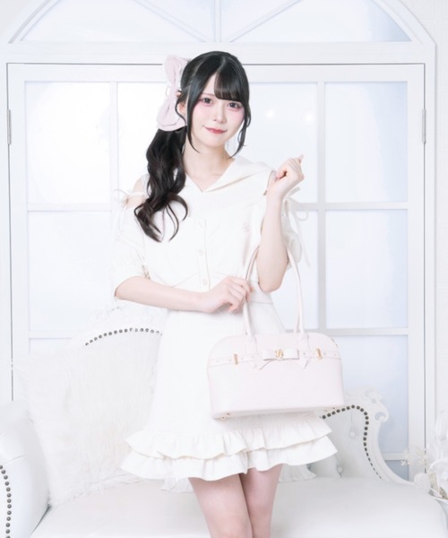 LAFARY(ラファリー)の「エンブレムロゴパーカーワンピ(ワンピース・レディース・アイボリー/ベージュ/チャコールグレー・FREE)」の6枚目の写真