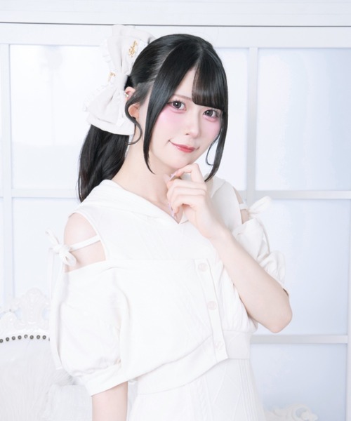 LAFARY(ラファリー)の「エンブレムロゴパーカーワンピ(ワンピース・レディース・アイボリー/ベージュ/チャコールグレー・FREE)」の13枚目の写真