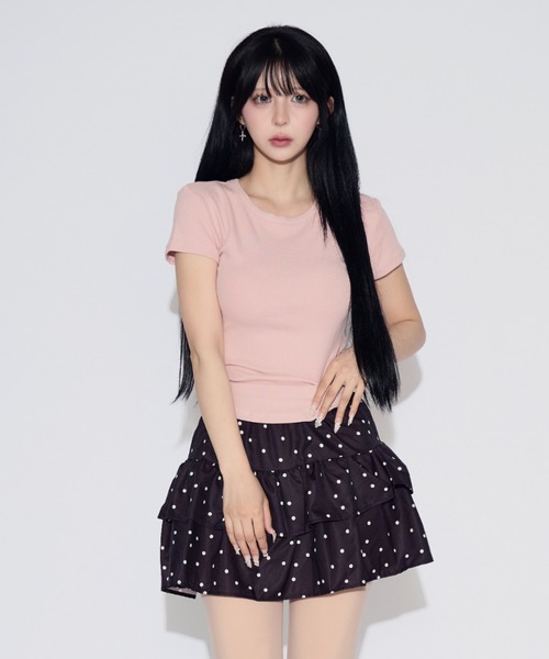 tinkerend(ティンカーエンド)の「Compact Mini T-shirt / コンパクトミニTシャツ(Tシャツ/カットソー・レディース・ホワイト/ブラック/グレー/オフホワイト/ホワイト系その他/ブラック系その他/グレー系その他/ベビーピンク/ピンク系その他/ホワイト系その他2・FREE)」の9枚目の写真