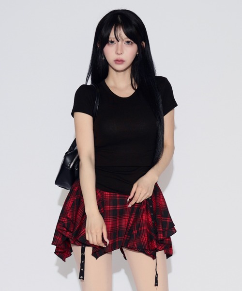 tinkerend(ティンカーエンド)の「Compact Mini T-shirt / コンパクトミニTシャツ(Tシャツ/カットソー・レディース・ホワイト/ブラック/グレー/オフホワイト/ホワイト系その他/ブラック系その他/グレー系その他/ベビーピンク/ピンク系その他/ホワイト系その他2・FREE)」の5枚目の写真