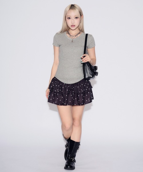 tinkerend(ティンカーエンド)の「Compact Mini T-shirt / コンパクトミニTシャツ(Tシャツ/カットソー・レディース・ホワイト/ブラック/グレー/オフホワイト/ホワイト系その他/ブラック系その他/グレー系その他/ベビーピンク/ピンク系その他/ホワイト系その他2・FREE)」の15枚目の写真