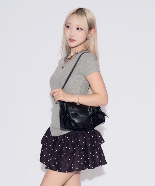 tinkerend(ティンカーエンド)の「Compact Mini T-shirt / コンパクトミニTシャツ(Tシャツ/カットソー・レディース・ホワイト/ブラック/グレー/オフホワイト/ホワイト系その他/ブラック系その他/グレー系その他/ベビーピンク/ピンク系その他/ホワイト系その他2・FREE)」の11枚目の写真