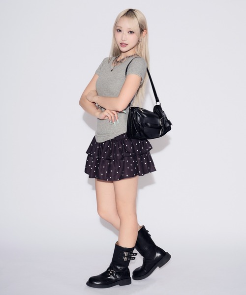tinkerend(ティンカーエンド)の「Compact Mini T-shirt / コンパクトミニTシャツ(Tシャツ/カットソー・レディース・ホワイト/ブラック/グレー/オフホワイト/ホワイト系その他/ブラック系その他/グレー系その他/ベビーピンク/ピンク系その他/ホワイト系その他2・FREE)」の16枚目の写真
