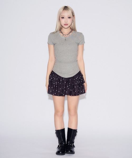 tinkerend(ティンカーエンド)の「Compact Mini T-shirt / コンパクトミニTシャツ(Tシャツ/カットソー・レディース・ホワイト/ブラック/グレー/オフホワイト/ホワイト系その他/ブラック系その他/グレー系その他/ベビーピンク/ピンク系その他/ホワイト系その他2・FREE)」の13枚目の写真