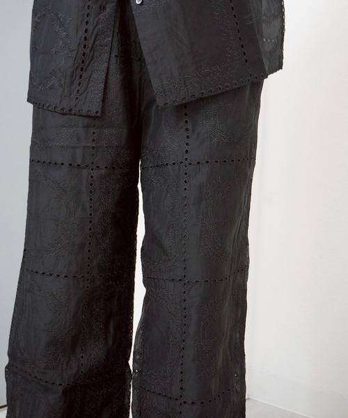 gossara(ゴサラ)の「【自然と目を引くデザイン】総針刺繍ルーズパンツ(その他パンツ・レディース・ブラック/オフホワイト/ブラウン・FREE)」の10枚目の写真