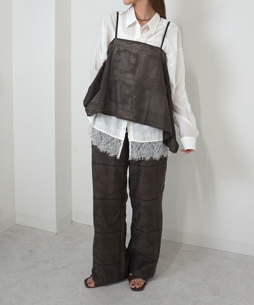 gossara（ゴサラ）の「【自然と目を引くデザイン】総針刺繍ルーズパンツ（その他パンツ・レディース・ブラック/オフホワイト/ブラウン・FREE）」の19枚目の写真