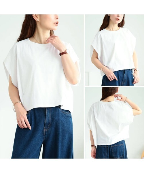 GOLDJAPAN（ゴールドジャパン）の「裾タックドルマンプルオーバー【大きいサイズ対応】（Tシャツ/カットソー・レディース・ネイビー/グレー/オフホワイト/ブラック・4L～5L/LL～3L）」の10枚目の写真