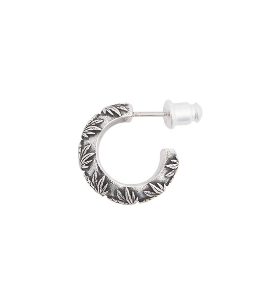 HUF（ハフ）の「PLANTLIFE HOOP PIERCE（ピアス（片耳用）・メンズ・シルバー・O/S）」の2枚目の写真