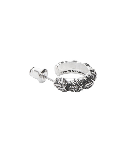HUF（ハフ）の「PLANTLIFE HOOP PIERCE（ピアス（片耳用）・メンズ・シルバー・O/S）」の5枚目の写真