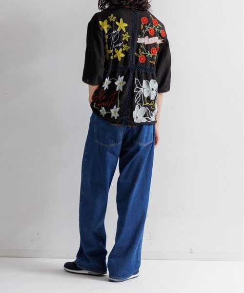 LEIN(リーン)の「ギザコットンリネンパッチワーク刺繍シャツ(シャツ/ブラウス・レディース・オフホワイト/ブラック・2/1)」の19枚目の写真