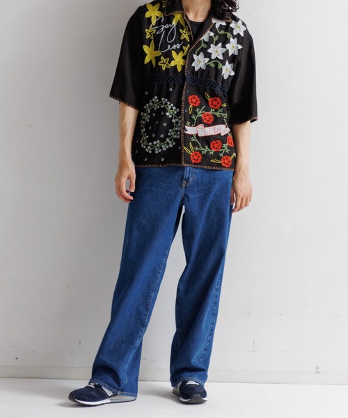 LEIN(リーン)の「ギザコットンリネンパッチワーク刺繍シャツ(シャツ/ブラウス・レディース・オフホワイト/ブラック・2/1)」の18枚目の写真