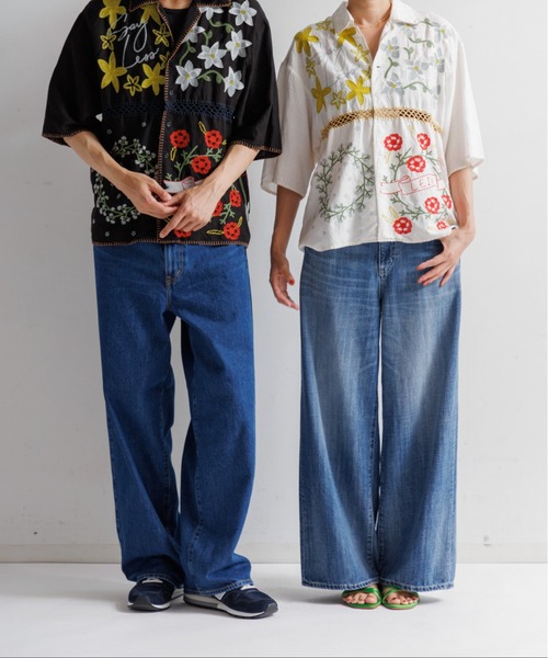LEIN(リーン)の「ギザコットンリネンパッチワーク刺繍シャツ(シャツ/ブラウス・レディース・オフホワイト/ブラック・2/1)」の4枚目の写真