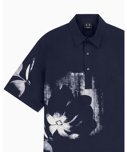 ARMANI EXCHANGE（アルマーニエクスチェンジ）の「【A|X アルマーニ エクスチェンジ】フラワープリント ルーズフィット 半袖シャツ/LOOSE（シャツ/ブラウス・メンズ・ダークネイビー・X-SMALL/X-LARGE/SMALL/MEDIUM/LARGE）」の7枚目の写真