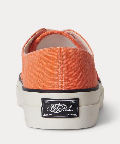 POLO RALPH LAUREN(ポロ ラルフ ローレン)の「Keaton ウォッシュド キャンバス スニーカー(スニーカー・メンズ・オレンジ・9D/9.5D/8.5D)」の6枚目の写真