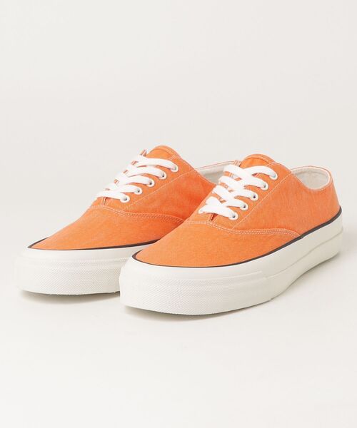 POLO RALPH LAUREN(ポロ ラルフ ローレン)の「Keaton ウォッシュド キャンバス スニーカー(スニーカー・メンズ・オレンジ・9D/9.5D/8.5D)」の4枚目の写真