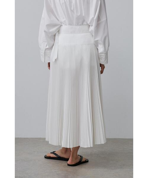YLEVE(イレーヴ)の「BOURRIENNE × YLEVE / T/C TWILL SK / EN(スカート・レディース・ホワイト・2/0/1)」の3枚目の写真