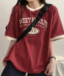 カレッジロゴ バイカラー 半袖Tシャツ