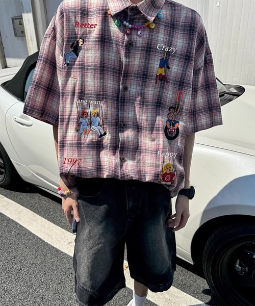 WESTBOY(ウエストボーイ)の「Y2K 刺繍チェック柄シャツ WO26W1TP11(シャツ/ブラウス・メンズ・ブルー/ピンク・XL/L)」の19枚目の写真