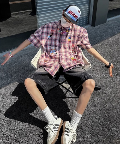 WESTBOY(ウエストボーイ)の「Y2K 刺繍チェック柄シャツ WO26W1TP11(シャツ/ブラウス・メンズ・ブルー/ピンク・XL/L)」の20枚目の写真