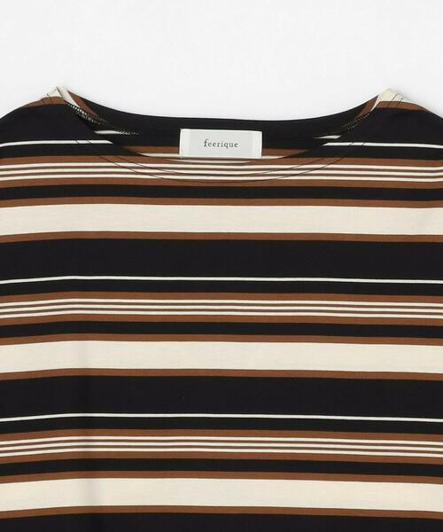 feerique(フィーリック)の「feerique マルチボーダーワイドプルオーバーT(Tシャツ/カットソー・レディース・ブラウン系その他/レッド系その他・2)」の22枚目の写真