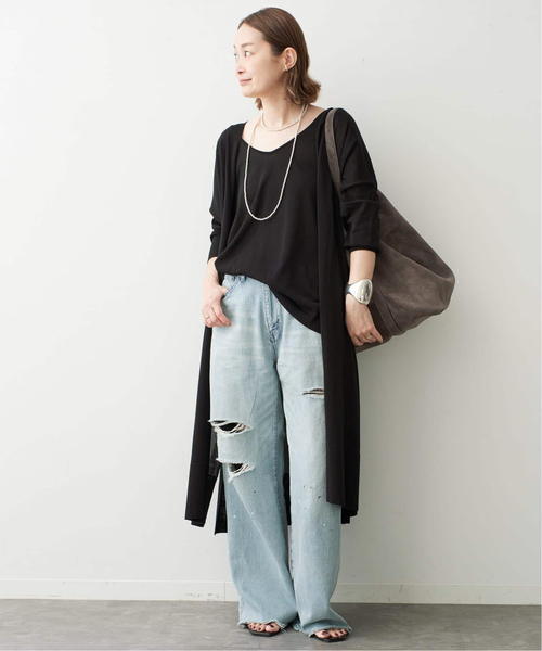 Johnbull（ジョンブル）の「【JOHNBULL/ジョンブル】 WIDE DAMAGE PANTS（デニムパンツ・レディース・スカイブルー・38/36/34）」の22枚目の写真