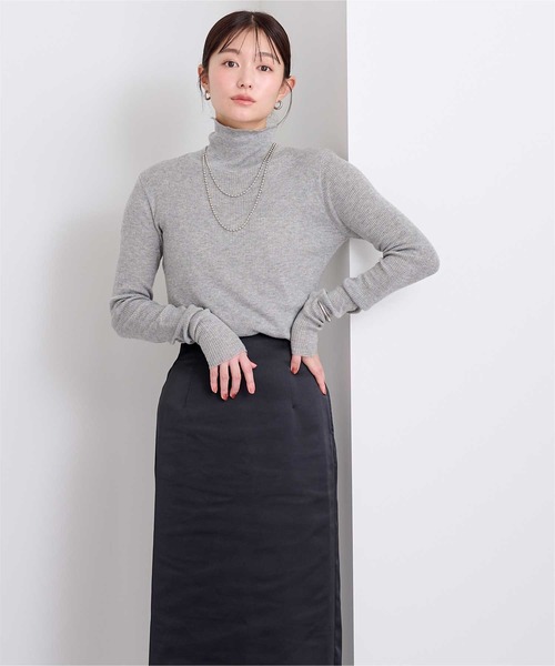 UR'S(ユアーズ)の「レースサテンスカート(スカート・レディース・ダークブラウン/ブラック/ホワイト・S/M/L)」の13枚目の写真