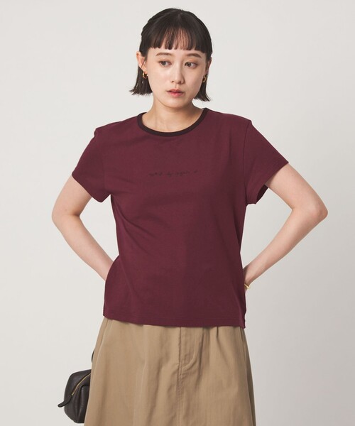 To b. by agnes b.(トゥービーバイアニエスベー)の「<To b. by agnes b.コラボ>ロゴ リンガー Tシャツ(Tシャツ/カットソー・レディース・ブラック/ワインレッド・FREE)」の13枚目の写真