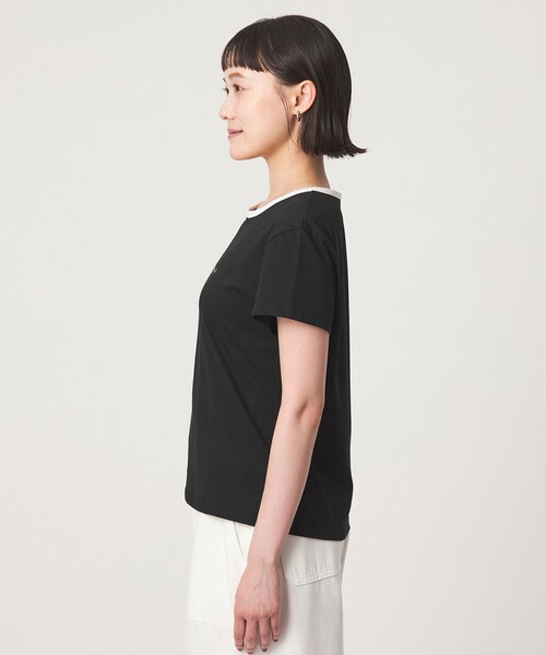 To b. by agnes b.(トゥービーバイアニエスベー)の「<To b. by agnes b.コラボ>ロゴ リンガー Tシャツ(Tシャツ/カットソー・レディース・ブラック/ワインレッド・FREE)」の15枚目の写真