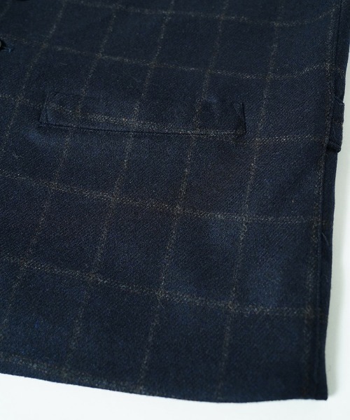 EGO TRIPPING(エゴトリッピング)の「mcg3859-FRENCH GILET windowpane ベスト(616756)(ベスト・メンズ・グレー系その他/ネイビー系・46/48)」の5枚目の写真