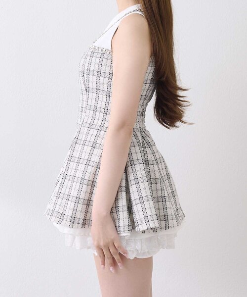 Belle Charme(ベルシャルム)の「【Belle Charme】Jewel Peplum Tops(シャツ/ブラウス・レディース・オフホワイト/ブラック・FREE)」の7枚目の写真