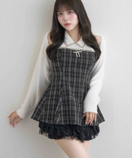 Belle Charme(ベルシャルム)の「【Belle Charme】Jewel Peplum Tops(シャツ/ブラウス・レディース・オフホワイト/ブラック・FREE)」の19枚目の写真