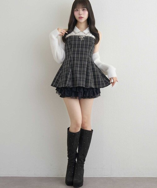 Belle Charme(ベルシャルム)の「【Belle Charme】Jewel Peplum Tops(シャツ/ブラウス・レディース・オフホワイト/ブラック・FREE)」の20枚目の写真