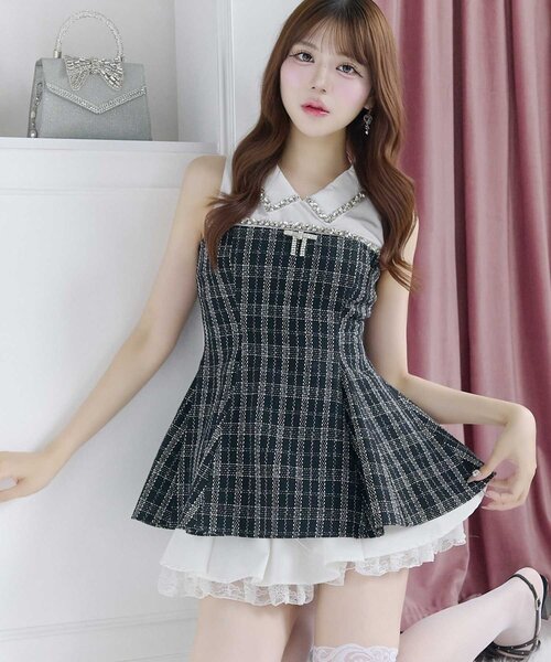 Belle Charme(ベルシャルム)の「【Belle Charme】Jewel Peplum Tops(シャツ/ブラウス・レディース・オフホワイト/ブラック・FREE)」の22枚目の写真