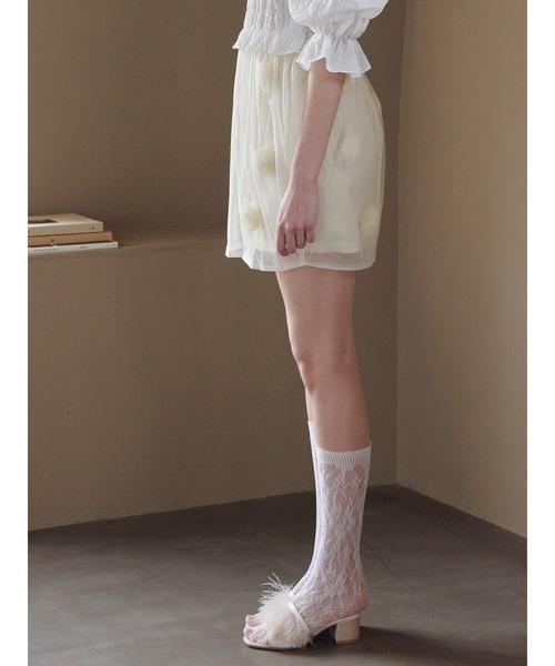 etre loin(エトルワン)の「Rose tulle mini skirt / ローズチュールミニスカート(スカート・レディース・イエロー/ピンク/ミント・M)」の16枚目の写真