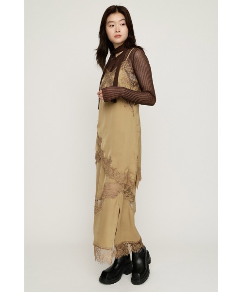SLY(スライ)の「VINTAGE SATIN LACE SK ヴィンテージサテンレーススカート 秋服 冬服(スカート・レディース・ベージュ/ブラック/カーキ・FREE)」の10枚目の写真
