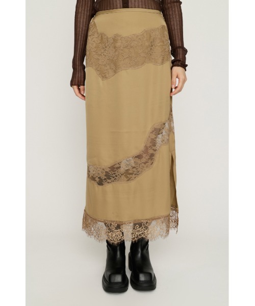 SLY(スライ)の「VINTAGE SATIN LACE SK ヴィンテージサテンレーススカート 秋服 冬服(スカート・レディース・ベージュ/ブラック/カーキ・FREE)」の13枚目の写真