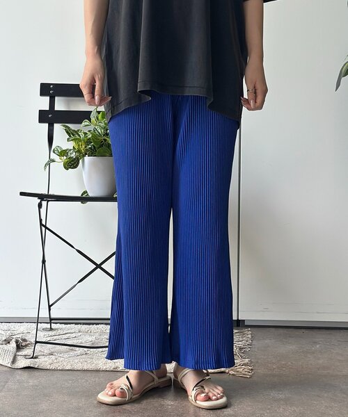 CPCM（シーピーシーエム）の「【PIPI's監修】プリーツフレアパンツ（その他パンツ・レディース・オレンジ/ブルー/ブラック/グリーン系・SMALL/MEDIUM/PS/TM）」の8枚目の写真