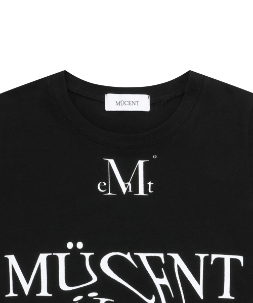 MUCENT(ムセント)の「ウェーブレタリング半袖Tシャツ(Tシャツ/カットソー・レディース・ブラック・WOMENS/M/L/XL)」の3枚目の写真