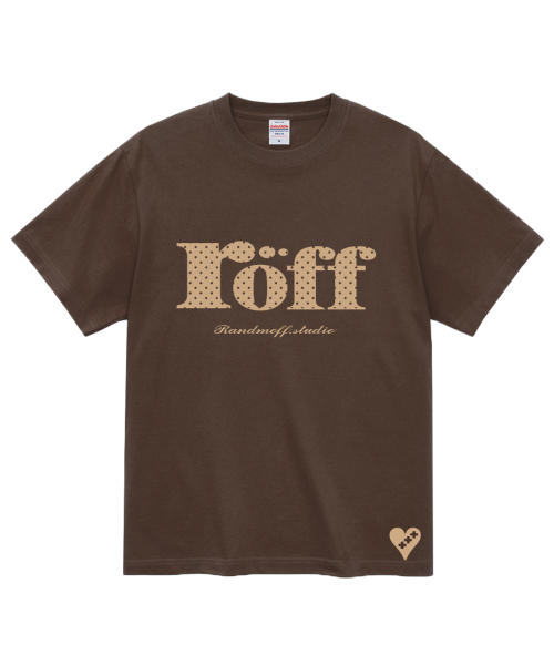 RANDOMOFF（ランダムオフ）の「ROEFF TYPE PLAY DOT T-SHIRT [CHOCO CRUNCH]（Tシャツ/カットソー・レディース・アッシュブラウン・SMALL/X-LARGE/LARGE/MEDIUM）」の2枚目の写真