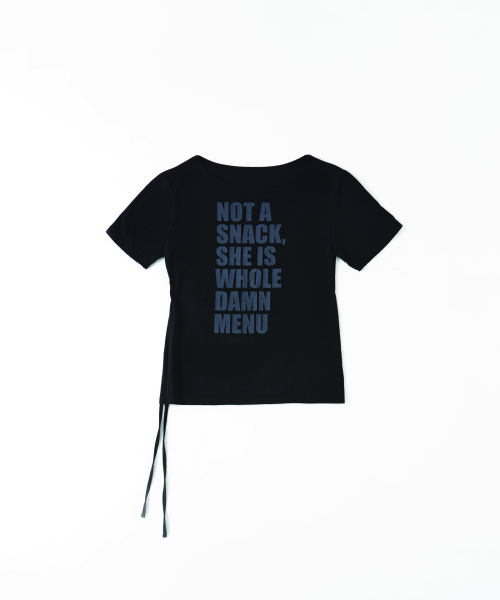 CUTOUT(カトアウト)の「シングラー ワンショルダー スリーブ-ブラック(Tシャツ/カットソー・レディース・その他・FREE)」の4枚目の写真