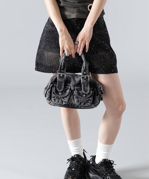 L.H.P(エルエイチピー)の「MAVYTH/メヴィス/DENIM HAND BAG(ハンドバッグ・レディース・その他4/ブラック・F)」の1枚目の写真
