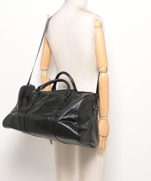 Burner（バーナー）の「【Leathen Leather（レーセンレザー）】マットレザー調 大容量ボストンバッグ lea-handbag-3-56（ハンドバッグ・メンズ・ブラック・FREE）」の5枚目の写真