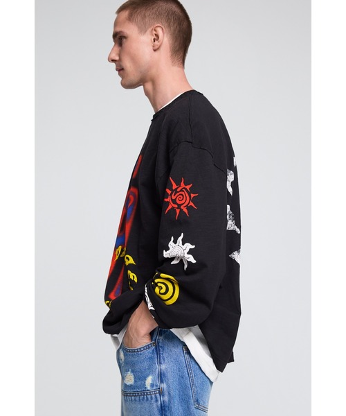 Desigual(デシグアル)の「ロボットグラフィック長袖Tシャツ(Tシャツ/カットソー・メンズ・ブラック・XS/S/M/L/XL)」の4枚目の写真