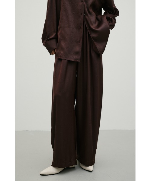STYLEMIXER(スタイルミキサー)の「シャイニーイージーパンツ(その他パンツ・レディース・ブラウン/ホワイト・SMALL/MEDIUM)」の1枚目の写真