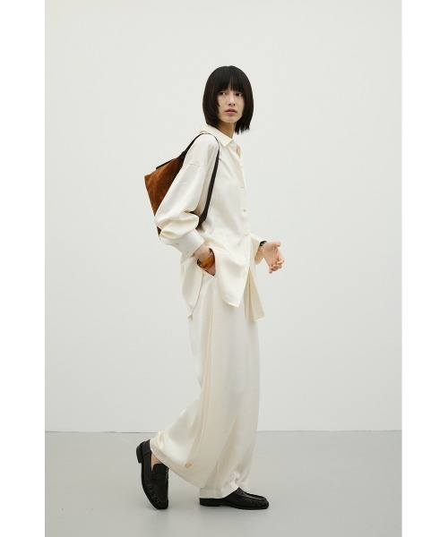 STYLEMIXER(スタイルミキサー)の「シャイニーイージーパンツ(その他パンツ・レディース・ブラウン/ホワイト・SMALL/MEDIUM)」の5枚目の写真