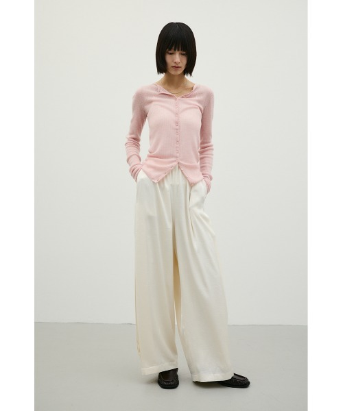 STYLEMIXER(スタイルミキサー)の「シャイニーイージーパンツ(その他パンツ・レディース・ブラウン/ホワイト・SMALL/MEDIUM)」の7枚目の写真