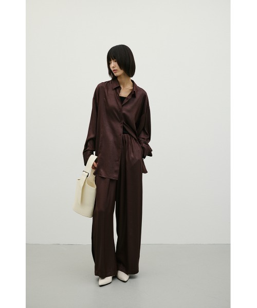 STYLEMIXER(スタイルミキサー)の「シャイニーイージーパンツ(その他パンツ・レディース・ブラウン/ホワイト・SMALL/MEDIUM)」の17枚目の写真