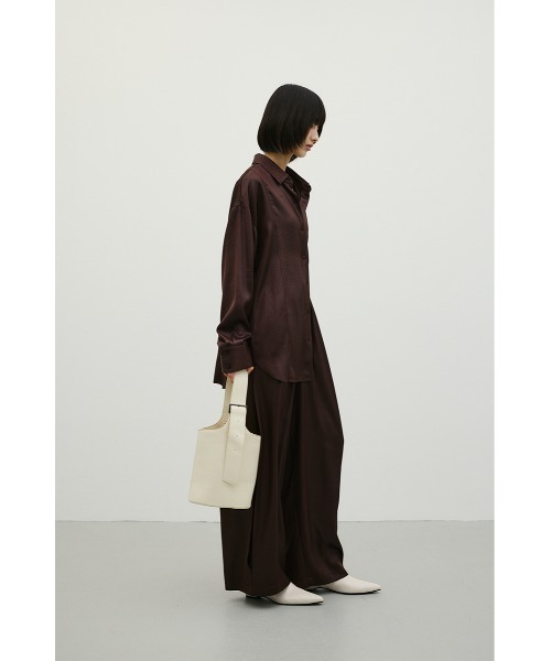 STYLEMIXER(スタイルミキサー)の「シャイニーイージーパンツ(その他パンツ・レディース・ブラウン/ホワイト・SMALL/MEDIUM)」の18枚目の写真