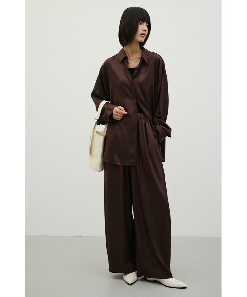 STYLEMIXER(スタイルミキサー)の「シャイニーイージーパンツ(その他パンツ・レディース・ブラウン/ホワイト・SMALL/MEDIUM)」の19枚目の写真